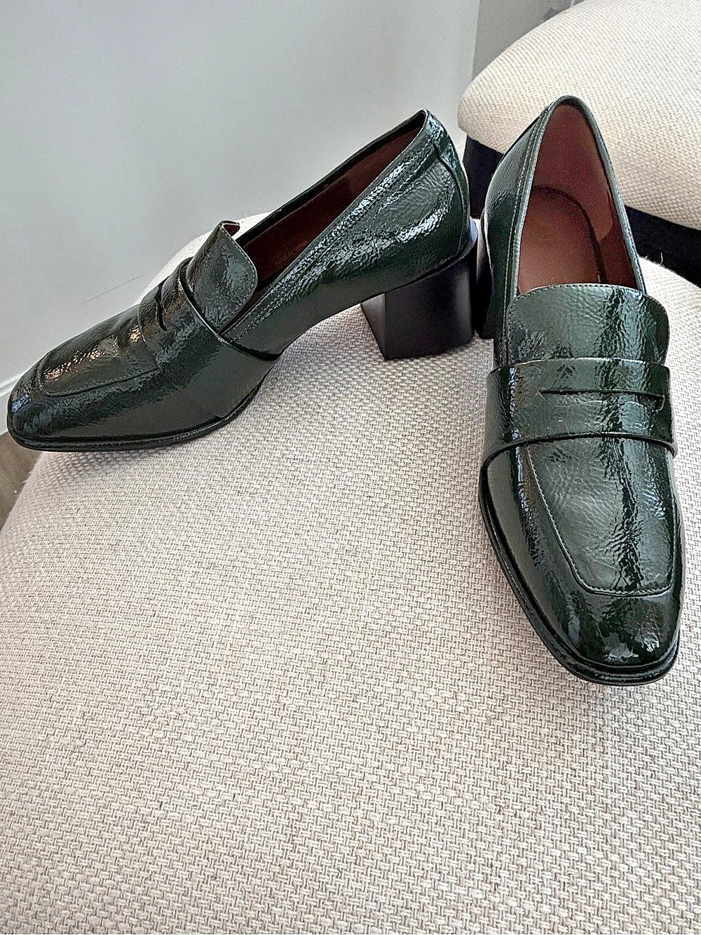 Aerosoles Patent Penny Loafers Green US 8.5